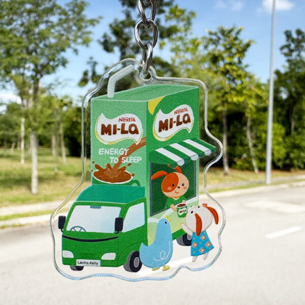 acrylic keychain (mi la truck)