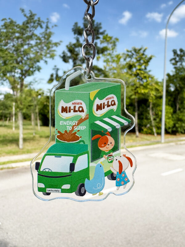 acrylic keychain (mi la truck)