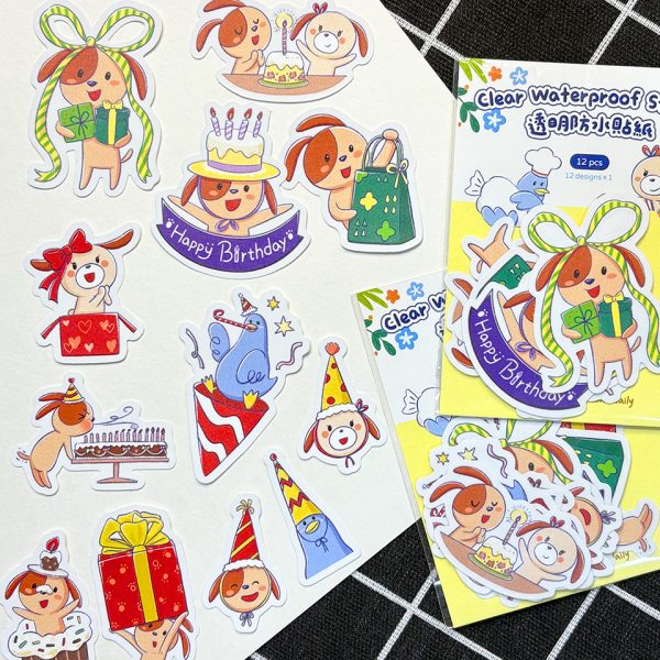 transparent sticker（happy birthday）