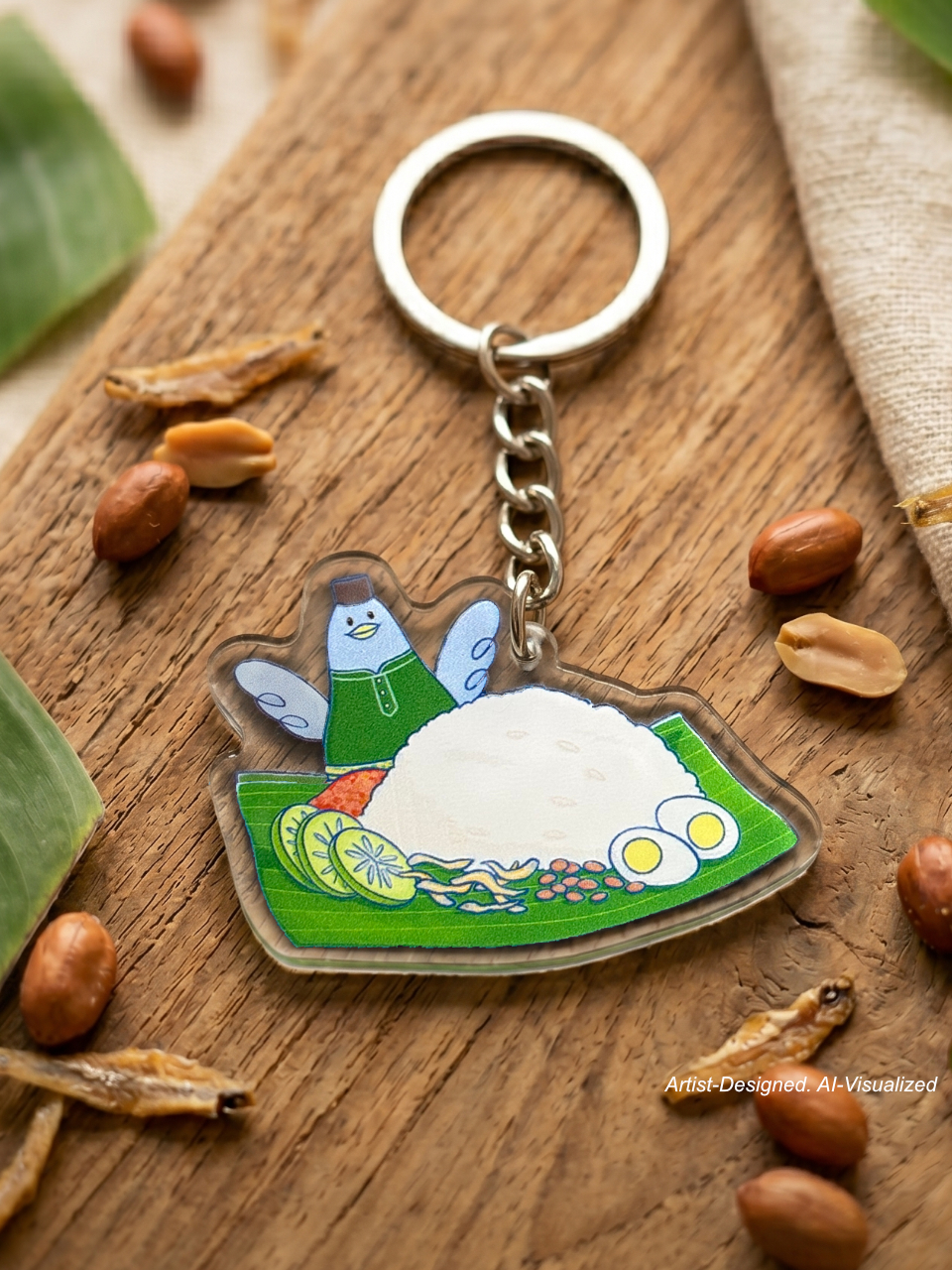 acrylic keychain (nasi lemak) acrylic keychain (nasi lemak)