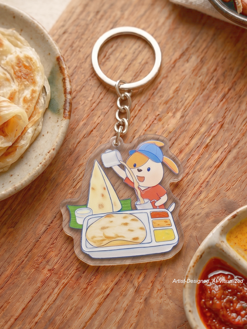acrylic keychain (roti canai) acrylic keychain (roti canai)