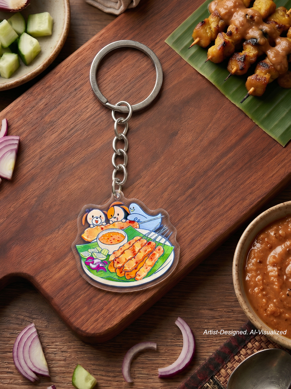 acrylic keychain (satay) acrylic keychain (satay)