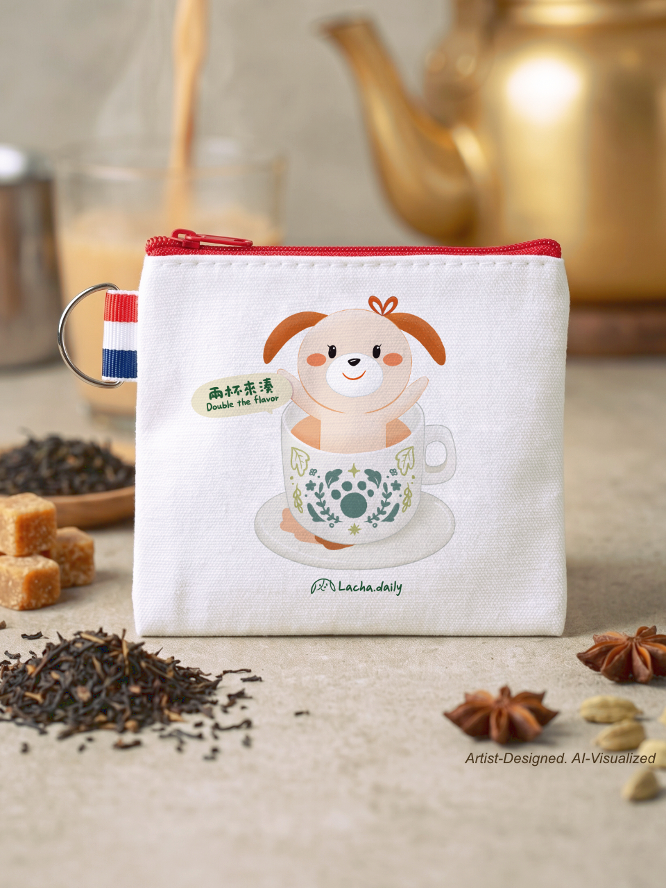 mini zipper pouch (cup of a.lacha) mini zipper pouch (cup of a.lacha)